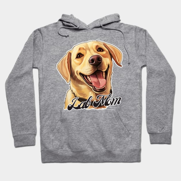 Yellow Lab Mom T-Shirt - Dog Lover Gift, Pet Parent Apparel Hoodie by Baydream